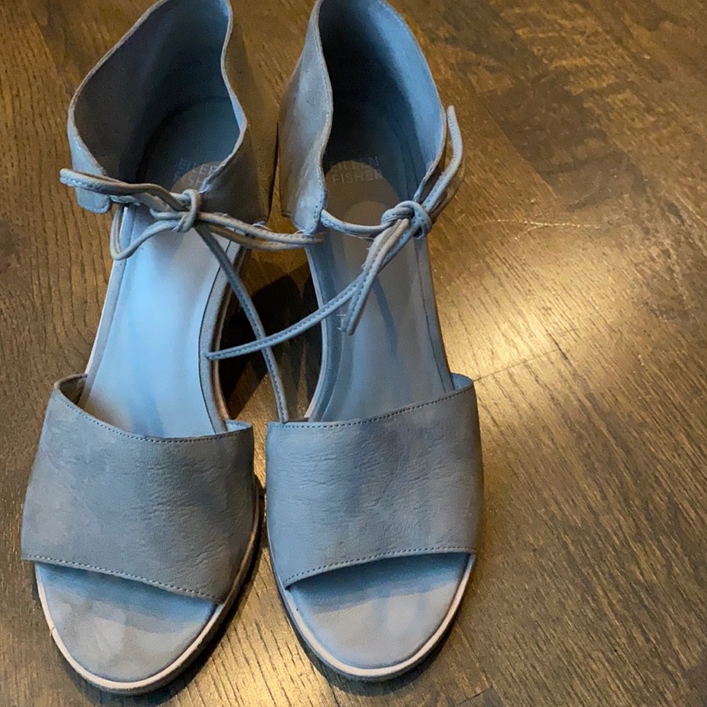 Eileen Fisher Ann tie front nubuck sandal